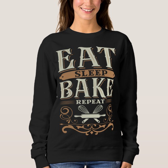Sudadera Eat Sleep Bake Repeat (Anverso)