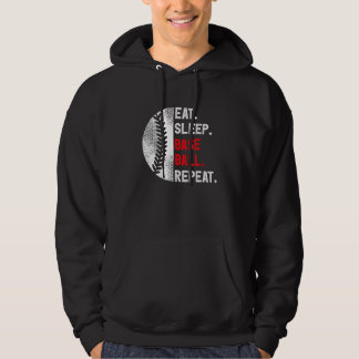 Sudadera Eat Sleep Baseball Repeat Baseball Player  Basebal