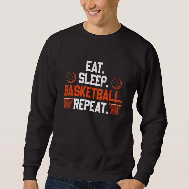 Sudadera Eat Sleep Basketball Repeat 1 (Anverso)