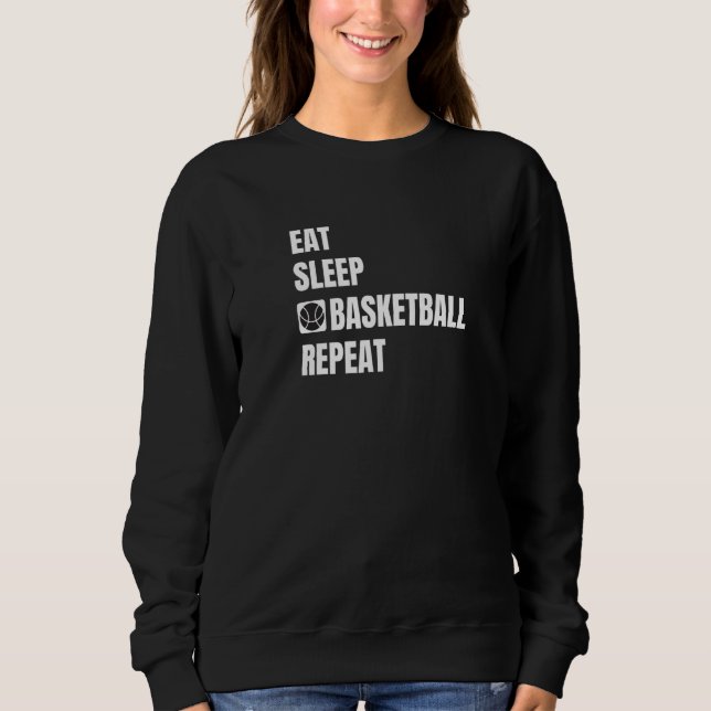 Sudadera Eat Sleep Basketball Repeat Basketball (Anverso)