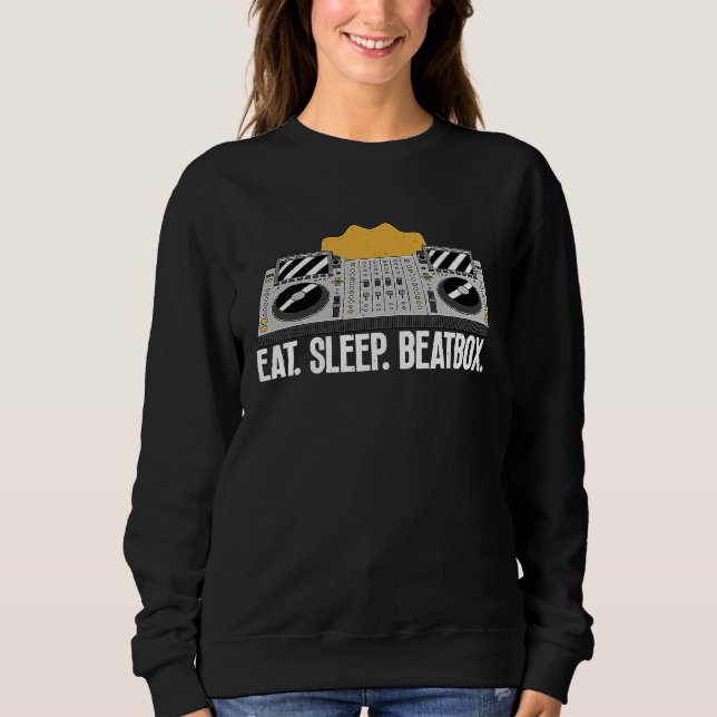 Sudadera Eat Sleep Beatbox Beatboxing  Beatboxer Music Grap (Anverso)