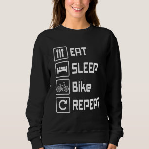 Sudadera Eat Sleep Bike Repetir ciclismo de ciclismo