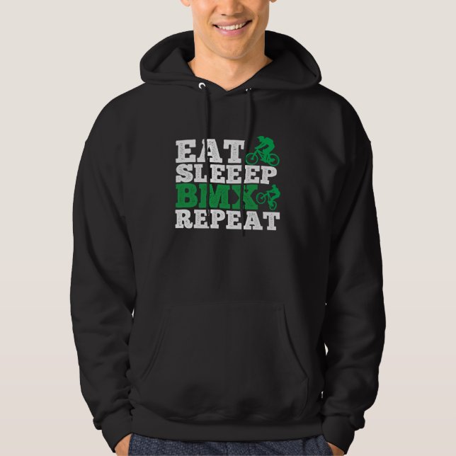 Sudadera Eat Sleep Bmx Repeat  Bmx Rider (Anverso)