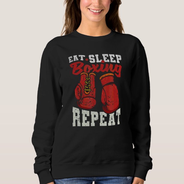Sudadera Eat Sleep Boxing Repeat Boxer Player Boxers (Anverso)