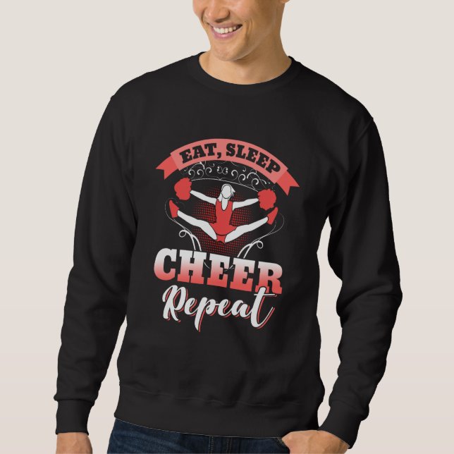 Sudadera eat sleep cheer repeat Amazing Cheerleading (Anverso)