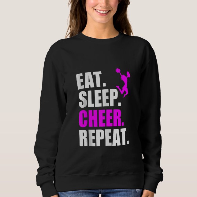 Sudadera Eat Sleep CheerLeader Repita (Anverso)