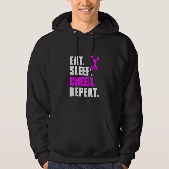 Sudadera Eat Sleep CheerLeader Repita (Anverso)