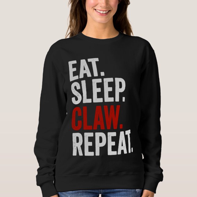 Sudadera Eat Sleep Claw Repeat Ain't No Laws Hard Seltzer (Anverso)