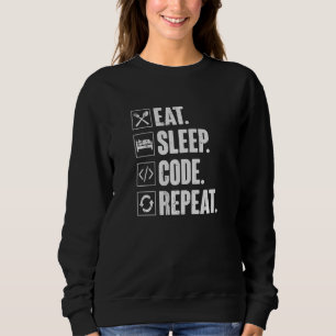 Sudadera Eat Sleep Code Repeat Coding Programador