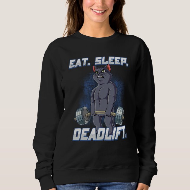 Sudadera Eat Sleep Deadlift Gym Bodybuilding  10 (Anverso)
