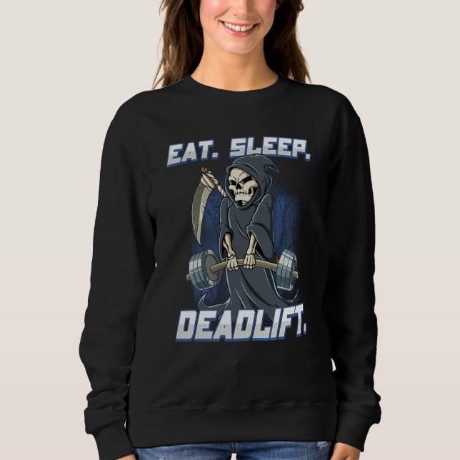 Sudadera Eat Sleep Deadlift Gym Bodybuilding  7 (Anverso)