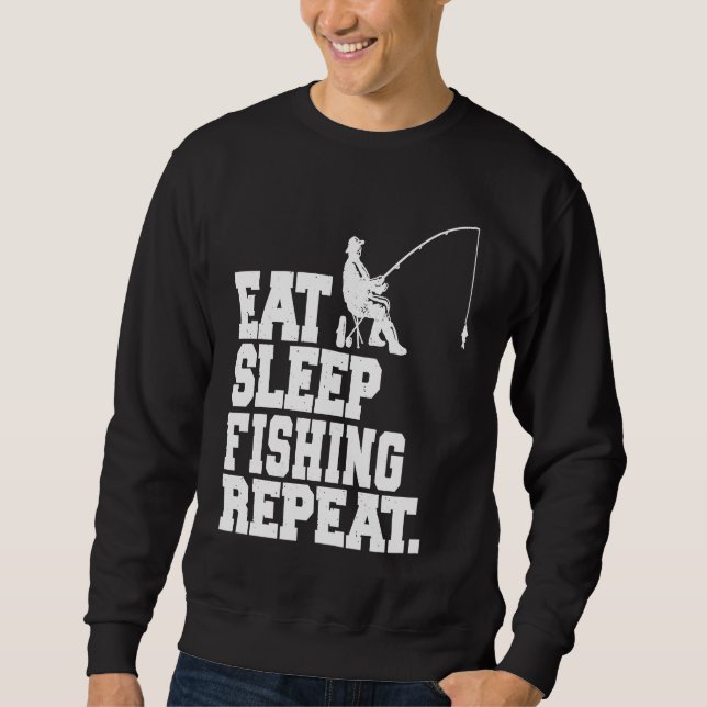 Sudadera Eat Sleep Fishing Repeat Fisherman (Anverso)