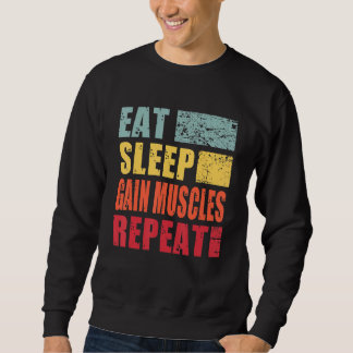 Sudadera Eat Sleep Gain Muscles Repeat