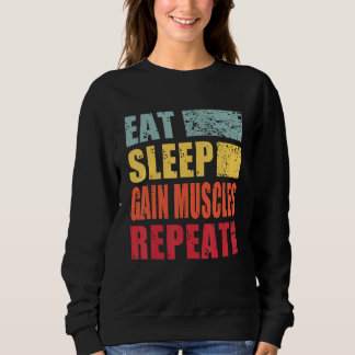 Sudadera Eat Sleep Gain Muscles Repeat