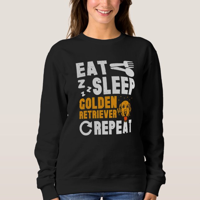 Sudadera Eat Sleep Golden Retriever (Anverso)