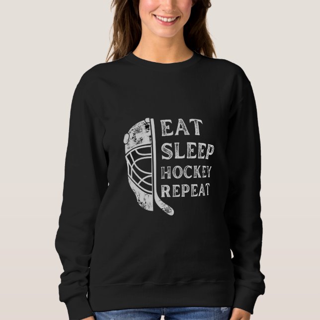 Sudadera Eat Sleep Hockey Repeat (Anverso)