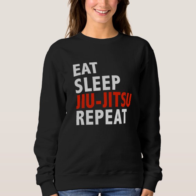 Sudadera Eat Sleep Jiu Jitsu  Brazilian Jiu Jitsu (Anverso)