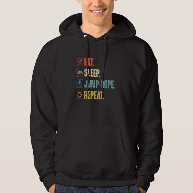 Sudadera Eat Sleep Jump Rope Repeat Roping Jumping Skipping (Anverso)