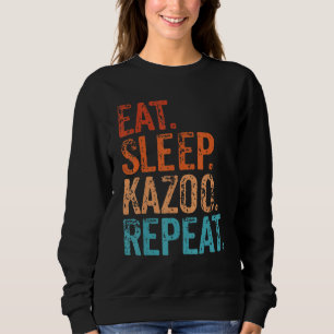 Sudadera Eat Sleep Kazoo Repetir divertida versión musical