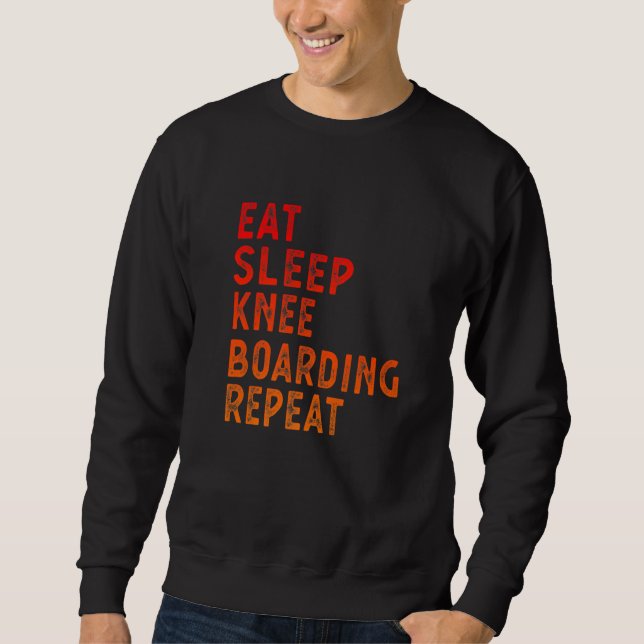 Sudadera Eat Sleep Kneeboarding Repeat Player Idea 1 (Anverso)