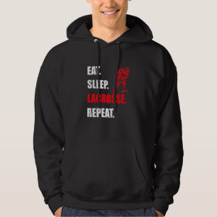Sudadera Eat Sleep Lacrosse Repetir Lacrosse Hombres Mujere