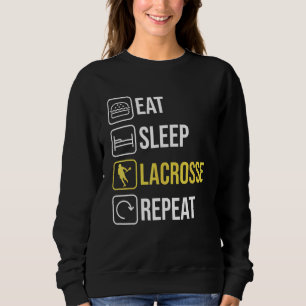 Sudadera Eat Sleep Lacrosse Repetir Mujeres Hombres Muchach