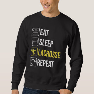 Sudadera Eat Sleep Lacrosse Repetir Mujeres Hombres Muchach