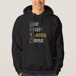 Sudadera Eat Sleep Lacrosse Repetir Mujeres Hombres Muchach