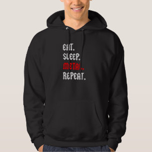 Sudadera Eat Sleep Metalizado Repeat Heavy Metalizado Metal