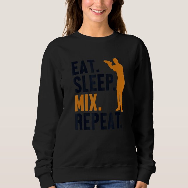 Sudadera Eat Sleep Mix Repeat Bartender Mixologist Barmann  (Anverso)