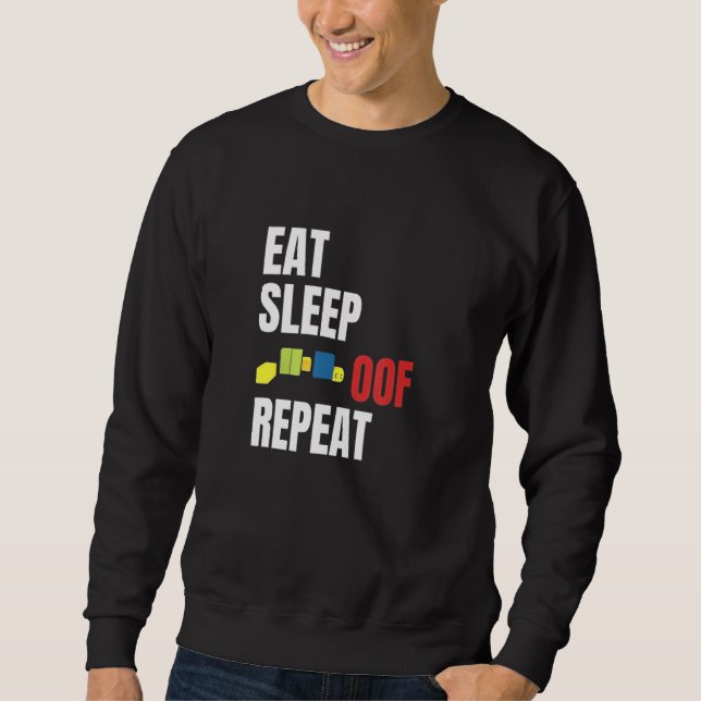 Sudadera Eat Sleep Of Repeat Meme Gamers Idea (Anverso)