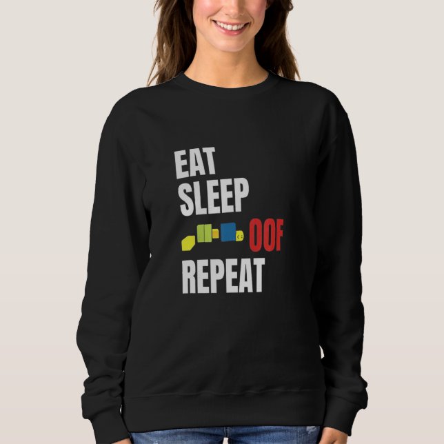 Sudadera Eat Sleep Of Repeat Meme Gamers Idea (Anverso)