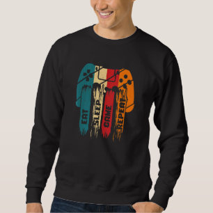 Sudadera Eat Sleep Play Repeat Vintage Gamer 1