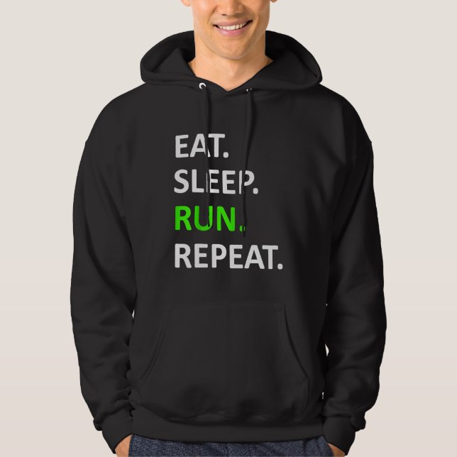 Sudadera Eat Sleep Run Repeat Shirny Funny Runner Shirner (Anverso)