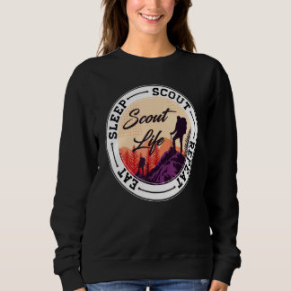 Sudadera Eat Sleep Scout Repeat Best Scout Life Hiking Sco
