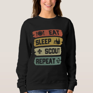 Sudadera Eat Sleep Scout Repetir Scouts Lover Camping Surv