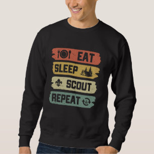 Sudadera Eat Sleep Scout Repetir Scouts Lover Camping Surv