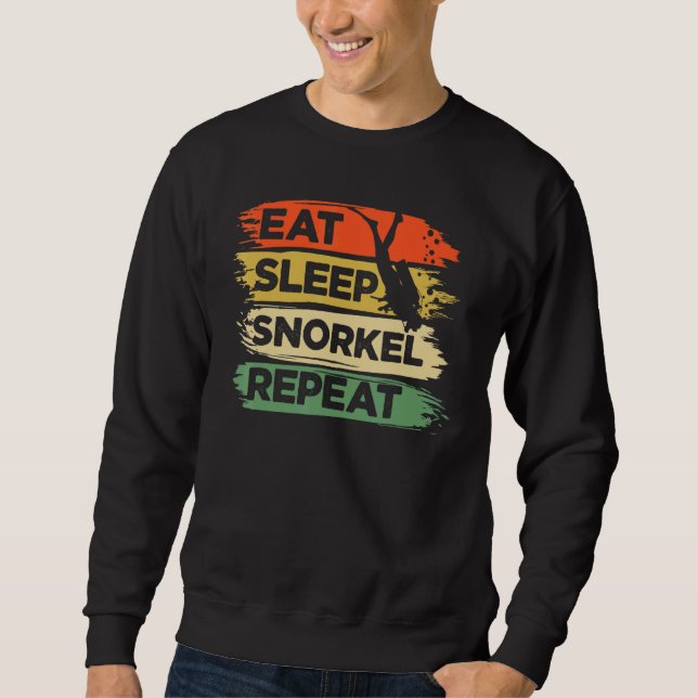 Sudadera Eat Sleep Snorkel Repeat Scuba Diver Diving Snorke (Anverso)
