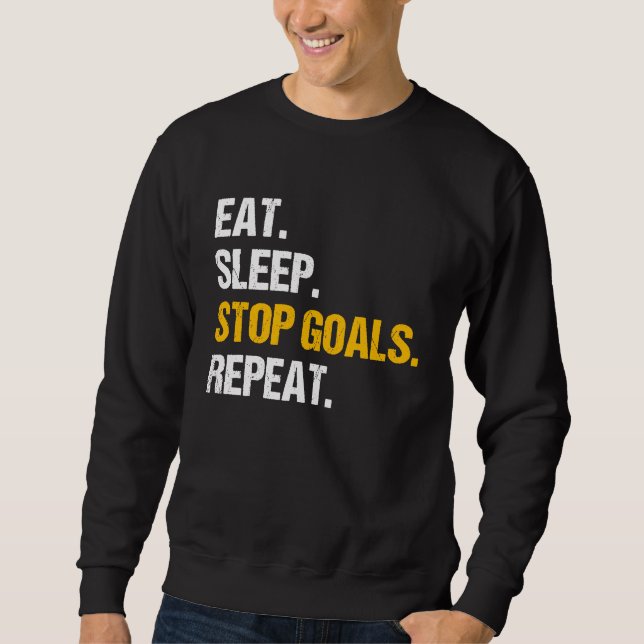 Sudadera Eat Sleep Stop Goals Repeat Field Hockey Hockey Pl (Anverso)