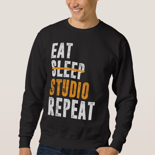 Sudadera Eat Sleep Studio Repeat Architect Designer Archite (Anverso)