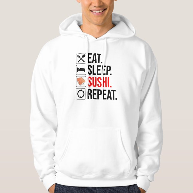 Sudadera Eat. Sleep. Sushi. Repeat (Anverso)