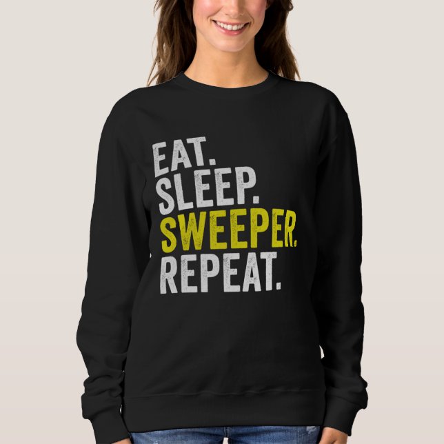 Sudadera Eat Sleep Sweeper Repeat Cricket (Anverso)