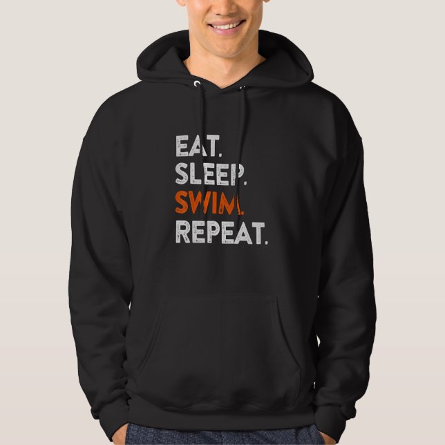 Sudadera Eat Sleep Swim Repea Guay Sport Player (Anverso)