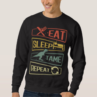 Sudadera Eat Sleep Tame Repeat Dinosaur