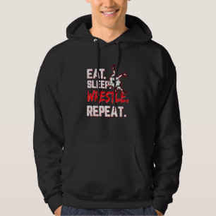 Sudadera Eat Sleep Wrestler Repetir luchas y luchadores