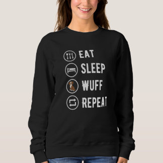 Sudadera Eat Sleep Wuff Repeat, Dog Lover, Funny Dog Barkin