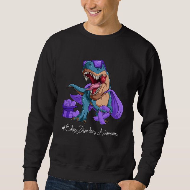 Sudadera Eating Disorders Awareness Month Purple Ribbon Tre (Anverso)