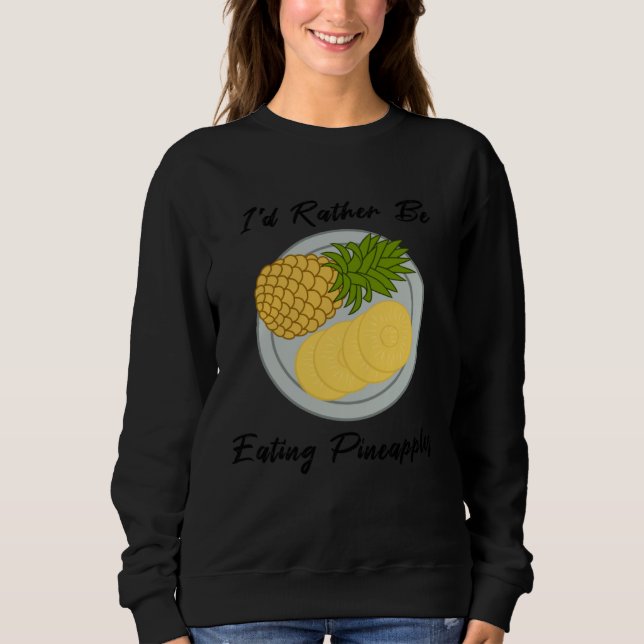 Sudadera eating Fruits Pineapples Tropical Summer Fruits (Anverso)
