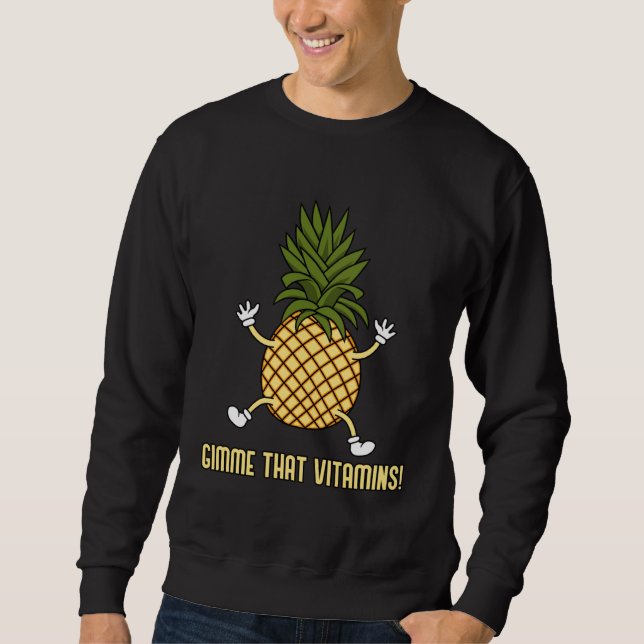 Sudadera Eating Pineapples  Saying Tropical Fruits (Anverso)