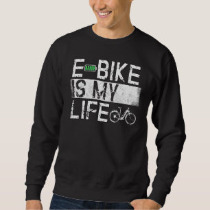 Sudadera Ebike Ciclismo Retro E Bicicleta Batería Bicicleta